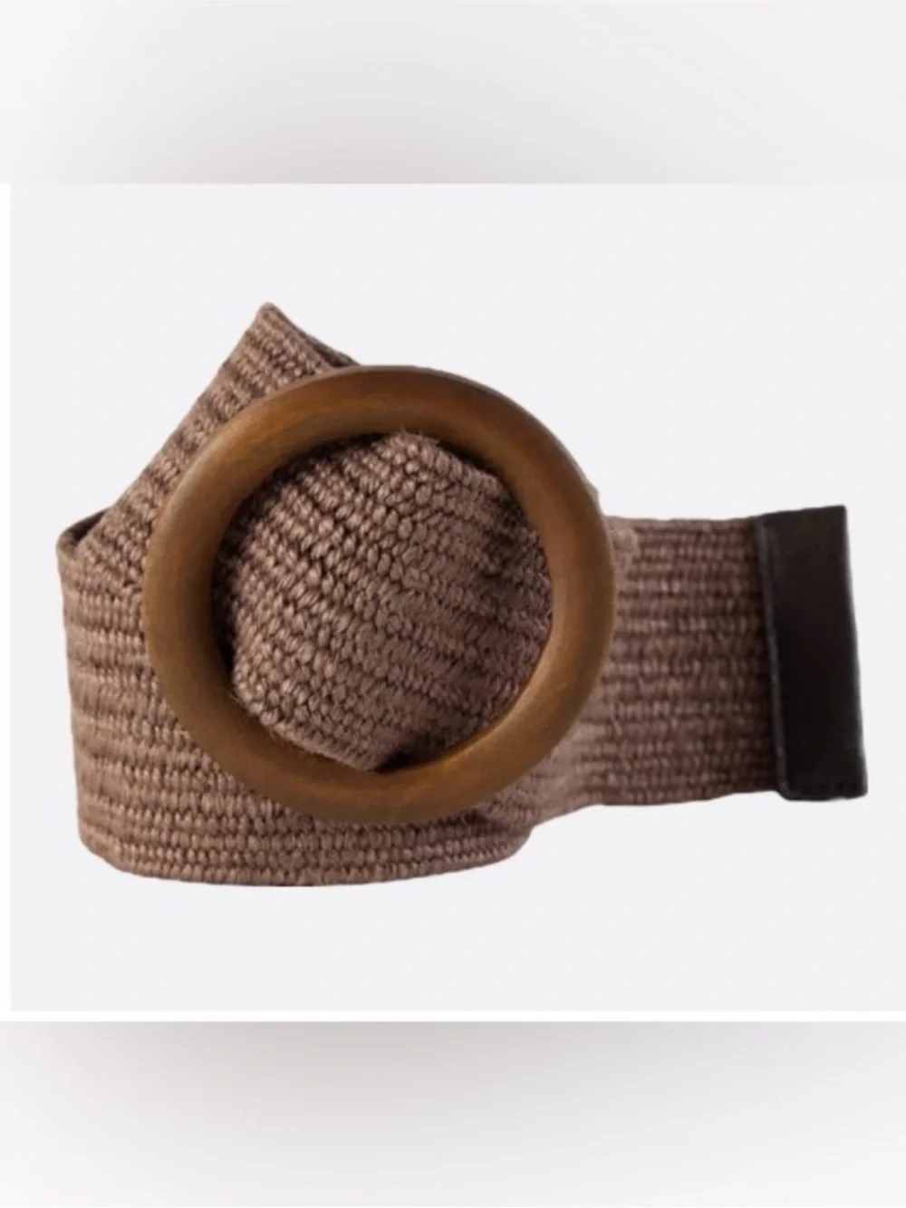 J. Jill wide stretch Jute Belt with Round Buckle